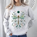  Floral Night Sky, Dragonfly, Moon, And Blooms Celestial Garden Limited Edition Sweatshirt