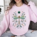  Floral Night Sky, Dragonfly, Moon, And Blooms Celestial Garden Limited Edition Sweatshirt