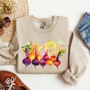 XXXL Sand Beets Watercolor Vegetables Gardening Artistic Illustration Sweatshirt