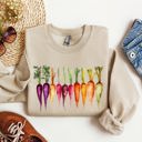 XXXL Sand Carrots Watercolor Garden Vegetables Botanical Illustration Inspired By Gardening Sweatshirt