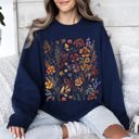  Dried Wildflowers Nature Meadow Floral Leaves Garden Botanical Print Artful Sweatshirt