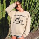 Large Sand Outside I Skrrt But Inside I Hurt Raccoon Trash Panda Mental Health Meme Sweatshirt