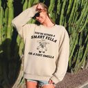 Medium Sand You're Either a Smart Fella Or a Fart Smella Bear Meme Graphic Cozy Fleece Lined Sweatshirt