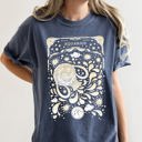 Medium Denim Blue Aquarius Celestial Zodiac Horoscope Astrology Limited Edition Comfort Colors Tee
