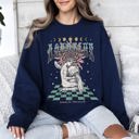 XXXL Navy Aquarius Zodiac Astrology Horoscope Cosmic Sign Graphic Expression For Astrology Lovers And Cosmic Dreamers Sweatshirt