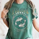  Pisces Zodiac Horoscope Astrology Mystic Moon Phases Celestial Art Print For Astrology Lovers Comfort Colors Tee