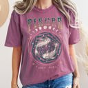Medium Berry Red Pisces Zodiac Horoscope Astrology Mystic Moon Phases Celestial Art Print For Astrology Lovers Comfort Colors Tee