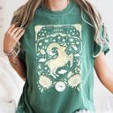  Aries Celestial Zodiac Horoscope Astrology Vintage Inspired Cosmic Sign Emblem Comfort Colors Tee