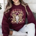 Large Maroon Aries Zodiac Astrology Horoscope Celestial Sign Constellation Pattern Vintage Inspired Graphic Sweatshirt