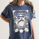 Small Denim Blue Cancer Celestial Zodiac Horoscope Astrology Vintage Constellation Mystic Comfort Colors Tee