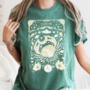 XL Blue Spruce Green Cancer Celestial Zodiac Horoscope Astrology Vintage Constellation Mystic Comfort Colors Tee