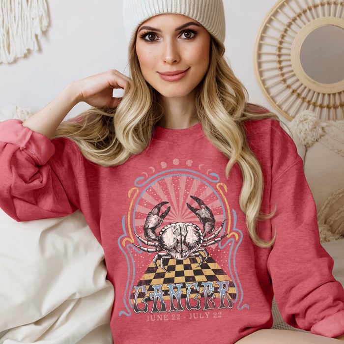 Cancer Zodiac Astrology Horoscope Sign Sweatshirt For Astrology Lovers Cozy Cotton Blend