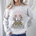 Large Ash Light Gray Cancer Zodiac Astrology Horoscope Sign Sweatshirt For Astrology Lovers Cozy Cotton Blend