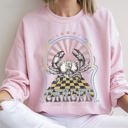 Large Light Pink Cancer Zodiac Astrology Horoscope Sign Sweatshirt For Astrology Lovers Cozy Cotton Blend