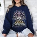 XXL Navy Cancer Zodiac Astrology Horoscope Sign Sweatshirt For Astrology Lovers Cozy Cotton Blend