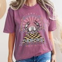 Large Berry Red Cancer Zodiac Horoscope Astrology Vintage Mystic Celestial Signs Design Print Comfort Colors Tee