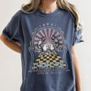 Large Denim Blue Cancer Zodiac Horoscope Astrology Vintage Mystic Celestial Signs Design Print Comfort Colors Tee