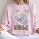 Large Light Pink Capricorn Zodiac Astrology Horoscope Celestial Sign Classic Cozy Comfort Sweatshirt