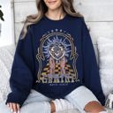Small Navy Gemini Zodiac Astrology Horoscope Celestial Sign Constellation Symbols Sweatshirt
