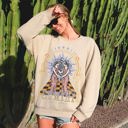 Large Sand Gemini Zodiac Astrology Horoscope Celestial Sign Constellation Symbols Sweatshirt
