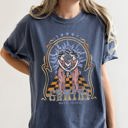 Large Denim Blue Gemini Zodiac Horoscope Astrology Cosmic Constellations Celestial Edition Comfort Colors Tee