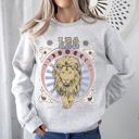 Small Ash Light Gray Leo Zodiac Astrology Horoscope Celestial Sign Design Edition Premium Cozy Sweatshirt