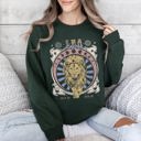XXXL Forest Green Leo Zodiac Astrology Horoscope Celestial Sign Design Edition Premium Cozy Sweatshirt