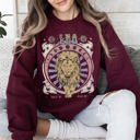 XXL Maroon Leo Zodiac Astrology Horoscope Celestial Sign Design Edition Premium Cozy Sweatshirt
