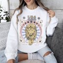 Small White Leo Zodiac Astrology Horoscope Celestial Sign Design Edition Premium Cozy Sweatshirt