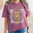 XXL Berry Red Leo Zodiac Horoscope Astrology Cosmic Mystic Nights Edition Vintage Inspired Exclusive Collection Comfort Colors Tee