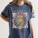XXL Denim Blue Leo Zodiac Horoscope Astrology Cosmic Mystic Nights Edition Vintage Inspired Exclusive Collection Comfort Colors Tee