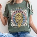 XXL Moss Dark Green Leo Zodiac Horoscope Astrology Cosmic Mystic Nights Edition Vintage Inspired Exclusive Collection Comfort Colors Tee