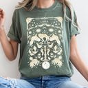 XXL Moss Dark Green Libra Celestial Zodiac Horoscope Astrology Moon Phases Stars Constellation Comfort Colors Tee