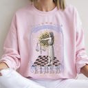 Medium Light Pink Libra Zodiac Astrology Horoscope Celestial Signs Artwork For Astrology Enthusiasts Sweatshirt