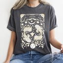 Large Pepper Dark Gray Pisces Celestial Zodiac Horoscope Astrology Constellation Print Comfort Colors Tee