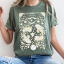 XL Moss Dark Green Pisces Celestial Zodiac Horoscope Astrology Constellation Print Comfort Colors Tee