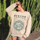 Small Sand Pisces Zodiac Astrology Horoscope Celestial Sign Constellation Graphic Sweatshirt