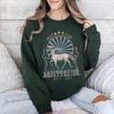 XL Forest Green Sagittarius Zodiac Astrology Horoscope Celestial Sign Cosmic Graphic Symbols Sweatshirt