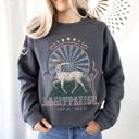 XXL Dark Gray Heather Sagittarius Zodiac Astrology Horoscope Celestial Sign Cosmic Graphic Symbols Sweatshirt