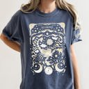 XL Denim Blue Scorpio Celestial Zodiac Horoscope Astrology Celestial Constellation Design Comfort Colors Tee