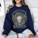 XL Navy Taurus Zodiac Astrology Horoscope Celestial Bull Constellation Artwork Sweatshirt