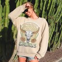 Small Sand Taurus Zodiac Astrology Horoscope Celestial Bull Constellation Artwork Sweatshirt