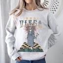 XXL Ash Light Gray Virgo Zodiac Astrology Horoscope Constellation Moon Phases Crystal Talisman Graphic Sweatshirt