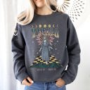 XXL Dark Gray Heather Virgo Zodiac Astrology Horoscope Constellation Moon Phases Crystal Talisman Graphic Sweatshirt