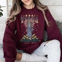 XXXL Maroon Virgo Zodiac Astrology Horoscope Constellation Moon Phases Crystal Talisman Graphic Sweatshirt
