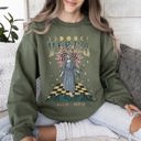 Small Military Green Virgo Zodiac Astrology Horoscope Constellation Moon Phases Crystal Talisman Graphic Sweatshirt