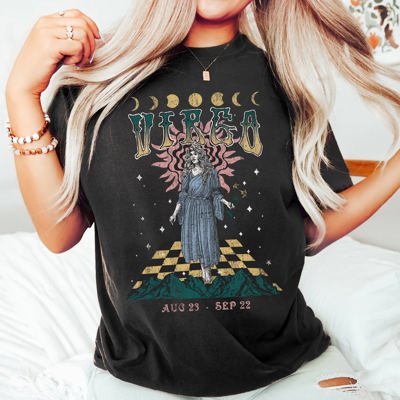 Virgo Zodiac Horoscope Astrology Celestial Signs And Planetary Alignment Comfort Colors Tee