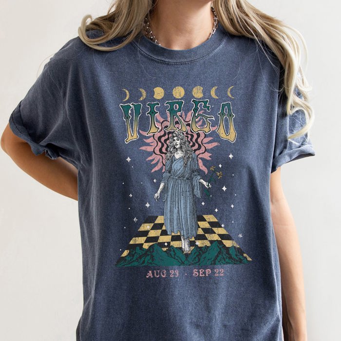 Virgo Zodiac Horoscope Astrology Celestial Signs And Planetary Alignment Comfort Colors Tee