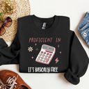 Large Black Girl Math Basically Free Calculator TikTok Quote About Spending Wisely For Laughs Sweatshirt