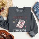 XL Dark Gray Heather Girl Math Basically Free Calculator TikTok Quote About Spending Wisely For Laughs Sweatshirt